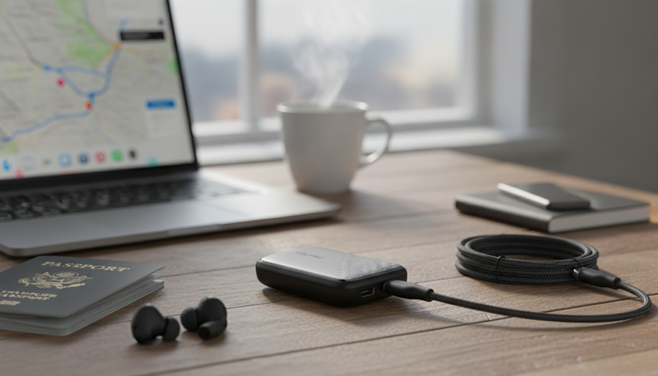 Ultra-Thin Dual USB-C Fast Charger: Travel-Friendly Power